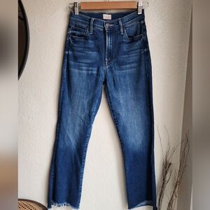 MOTHER The Insider Crop Step Fray Sweet and Sassy Denim Jean Size 25